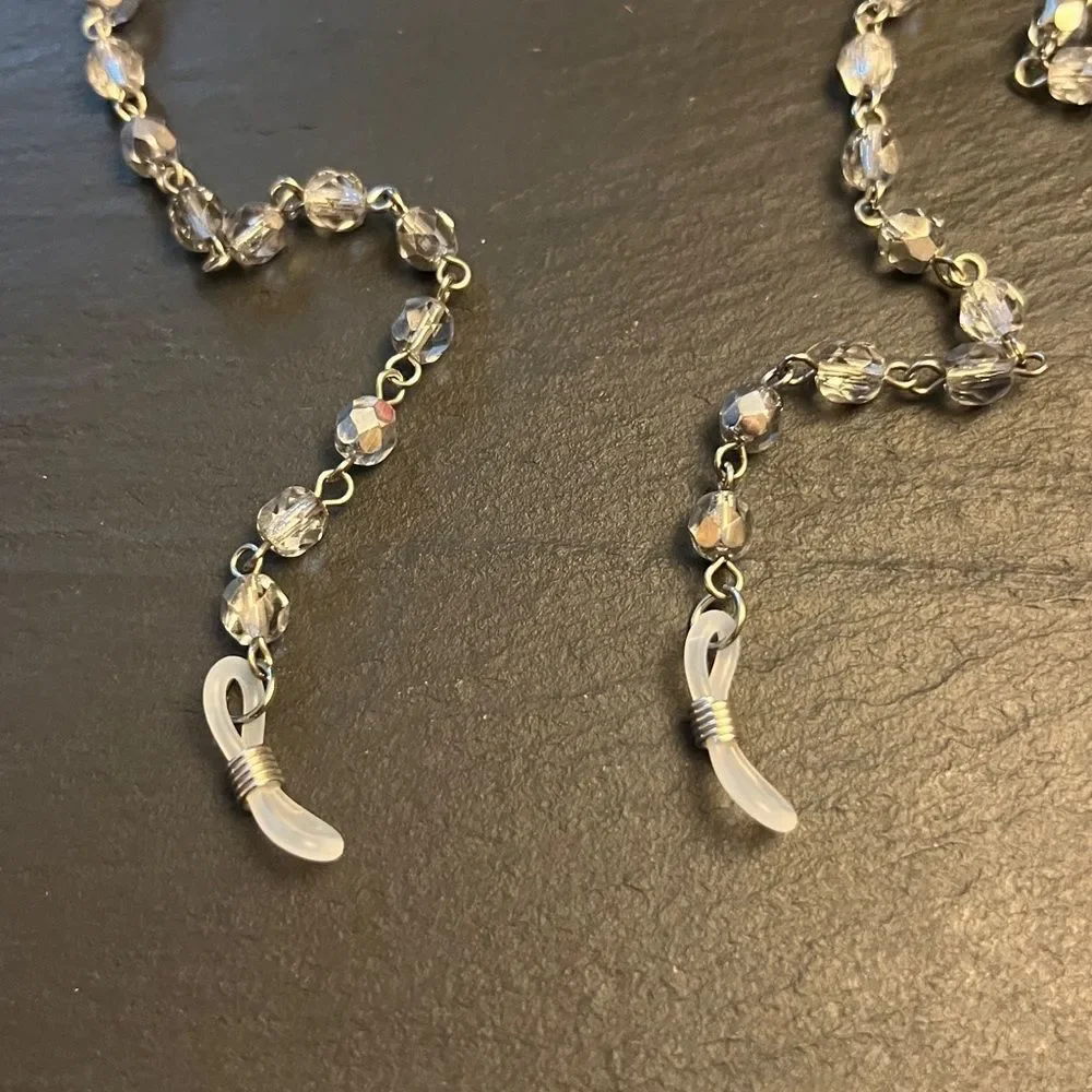 🌟 Handcrafted Vintage Silver Eyeglass Chain 🌟